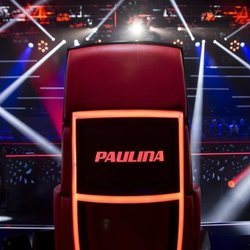 Sillón de coach de Paulina Rubio en 'La Voz'