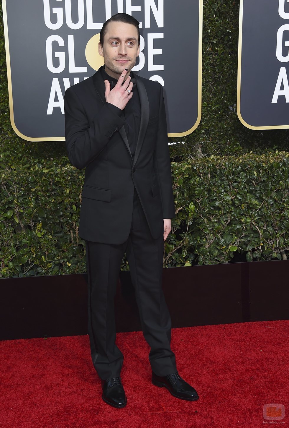 Kieran Culkin en la alfombra roja de los Globos de Oro 2019