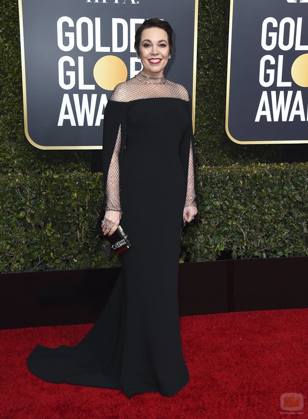 Olivia Colman en la alfombra roja de los Globos de Oro 2019