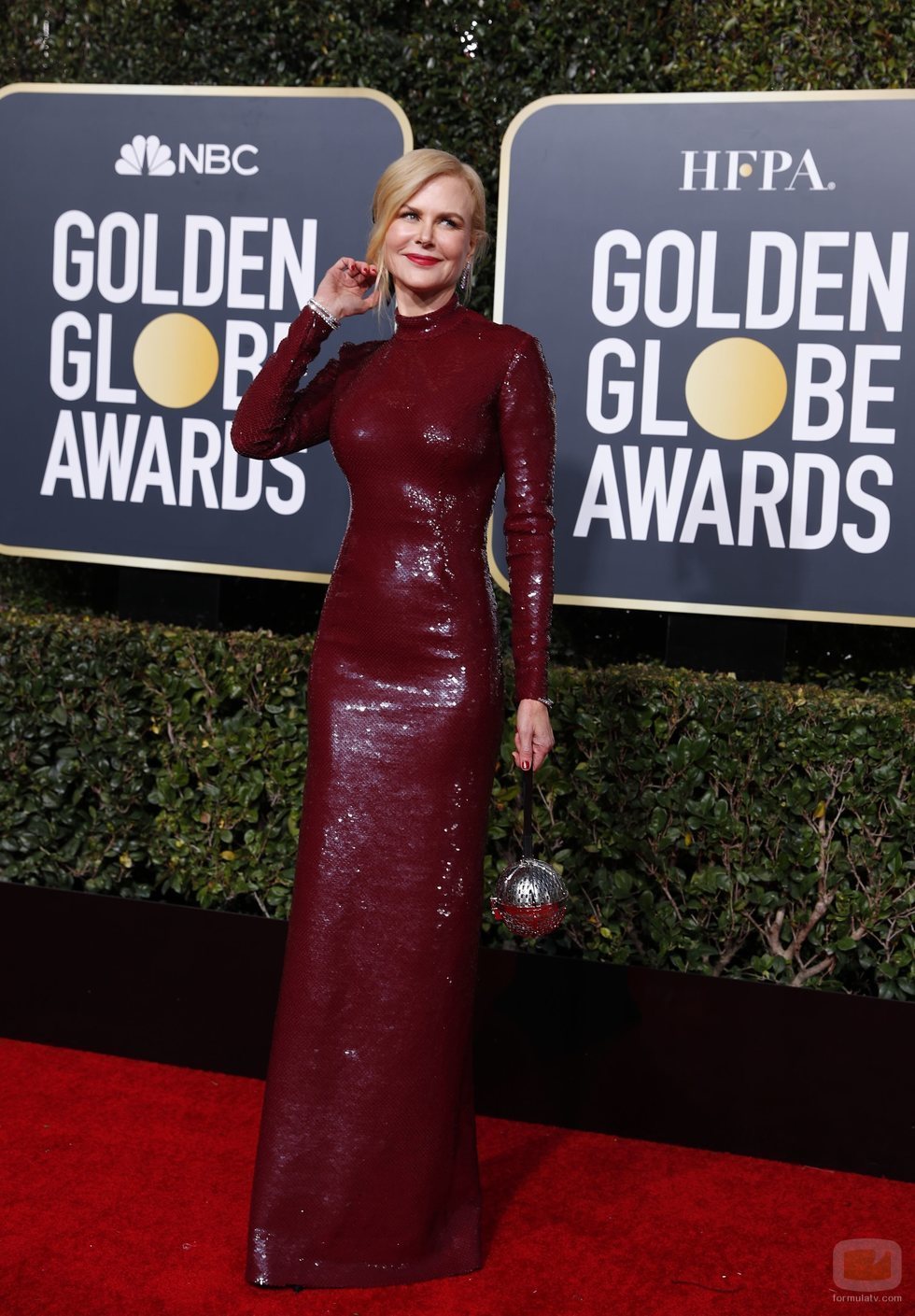 Nicole Kidman en la alfombra roja de los Globos de Oro 2019