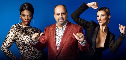 Posado del trío de Carolina Sobe, Julio Ruz y María Jesús Ruiz en 'GH Dúo'
