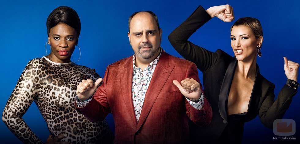 Posado del trío de Carolina Sobe, Julio Ruz y María Jesús Ruiz en 'GH Dúo'