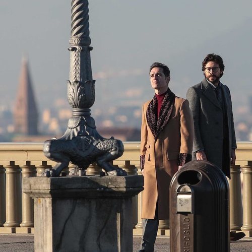 Pedro Alonso y Álvaro Morte en el rodaje de la tercera temporada de 'La Casa de Papel'