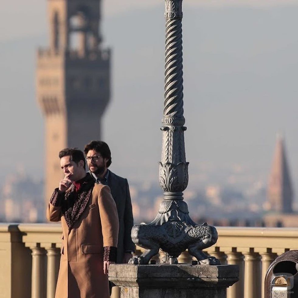 El rodaje de la tercera temporada de 'La Casa de Papel' llega a Florencia con Álvaro Morte y Pedro Alonso