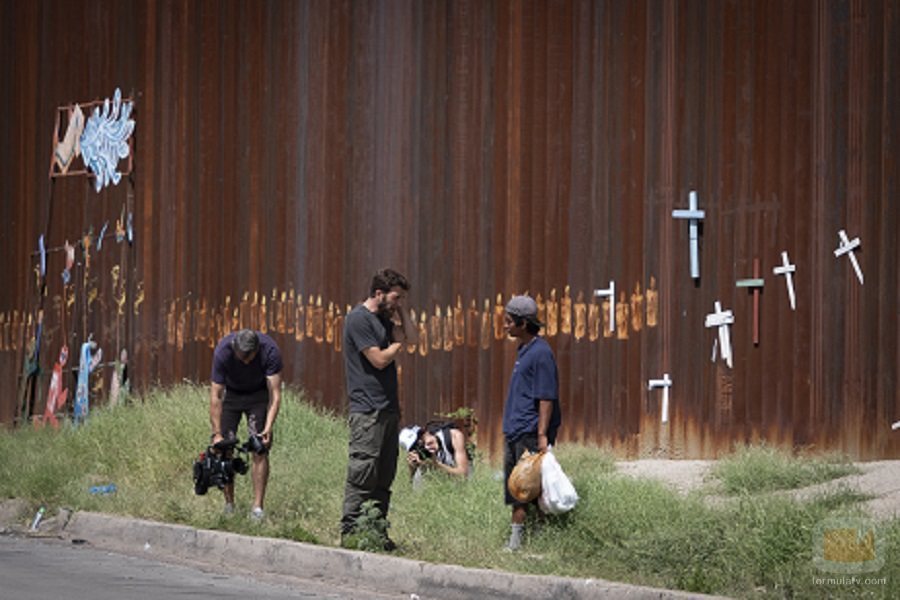 Gonzo en la grabación del documental 'Detrás del muro'