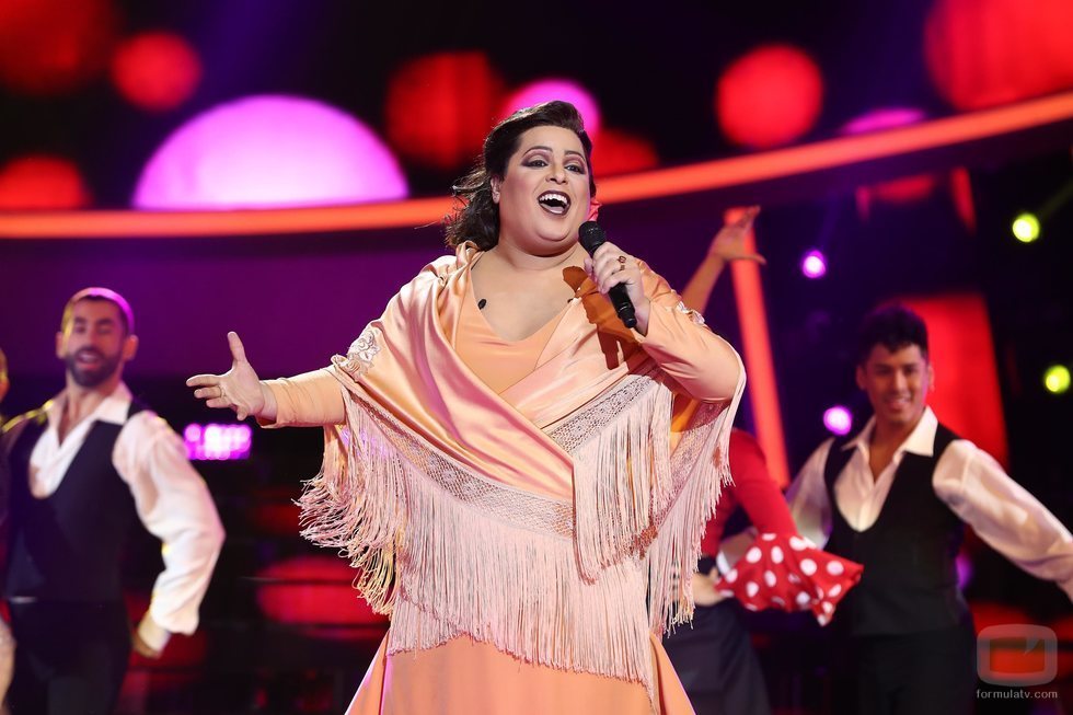 Brays Efe es María del Monte en la Gala 12 de 'Tu cara me suena'