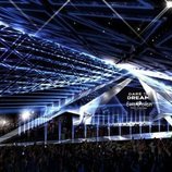 Vista lateral del escenario de Eurovisión 2019