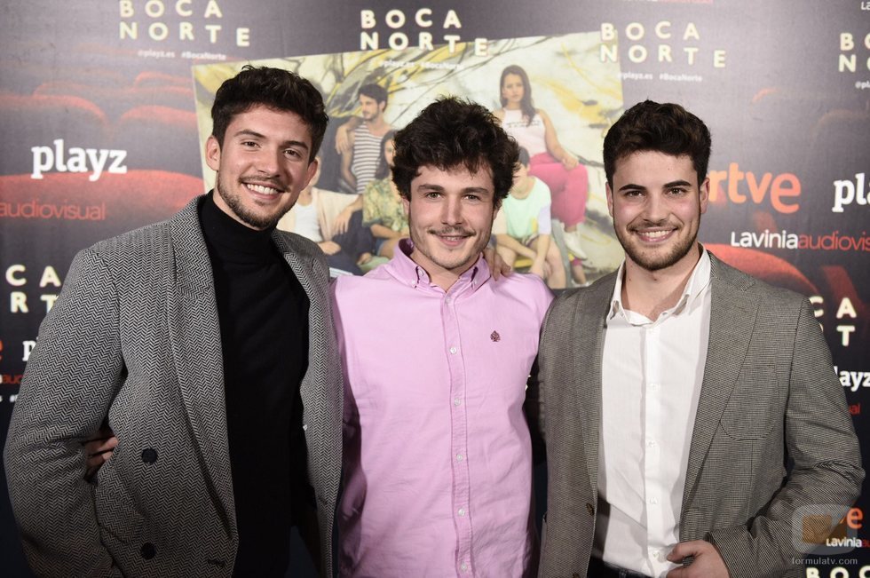 Carlos Right, Miki y Joan Garrido en la presentación de 'Boca Norte'