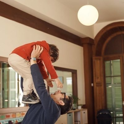 Berto con su hijo en la segunda temporada de 'Mira lo que has hecho'