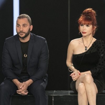 Antonio Tejado y Yurena en la sala de expulsión en la gala 4 de 'GH Dúo'