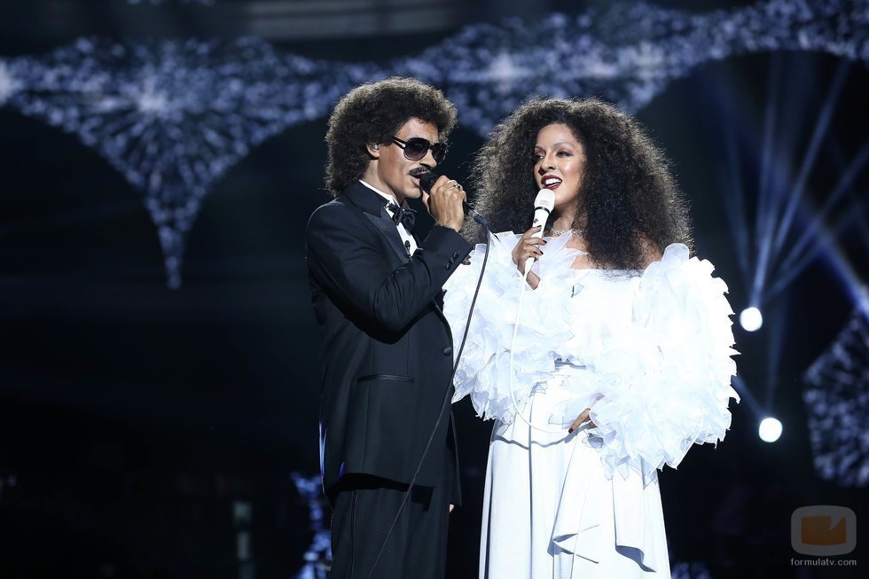 Carlos Baute y Ruth Lorenzo como Lionel Richie y Diana Ross en la Gala 13 de 'Tu cara me suena'