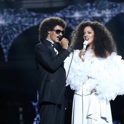 Carlos Baute y Ruth Lorenzo como Lionel Richie y Diana Ross en la Gala 13 de 'Tu cara me suena'