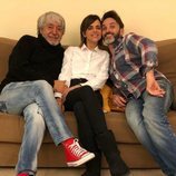 Macarena Gómez, Ricardo Arroyo y Fernando Tejero, en el rodaje de la temporada 12 de 'La que se avecina'