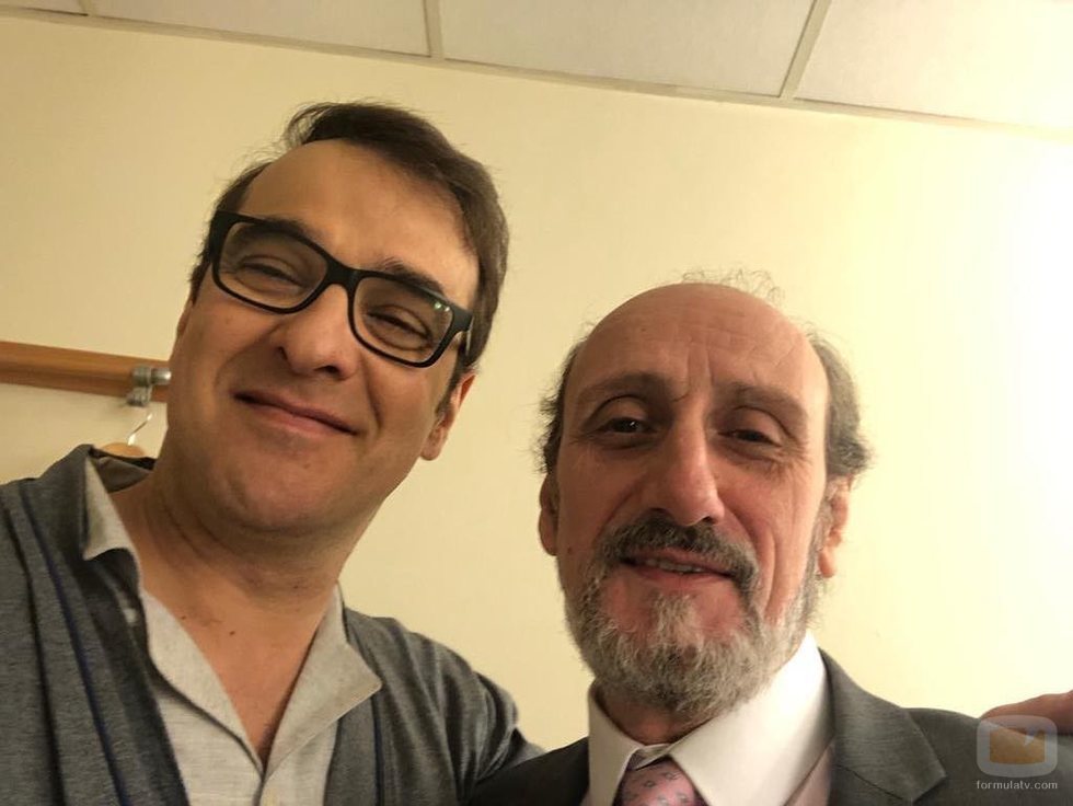 Luis Merlo y José Luis Gil en el rodaje de la temporada 12 de 'La que se avecina'