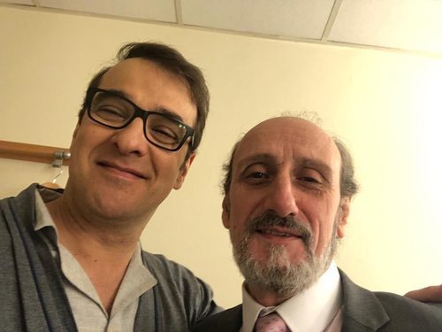 Luis Merlo y José Luis Gil en el rodaje de la temporada 12 de 'La que se avecina'