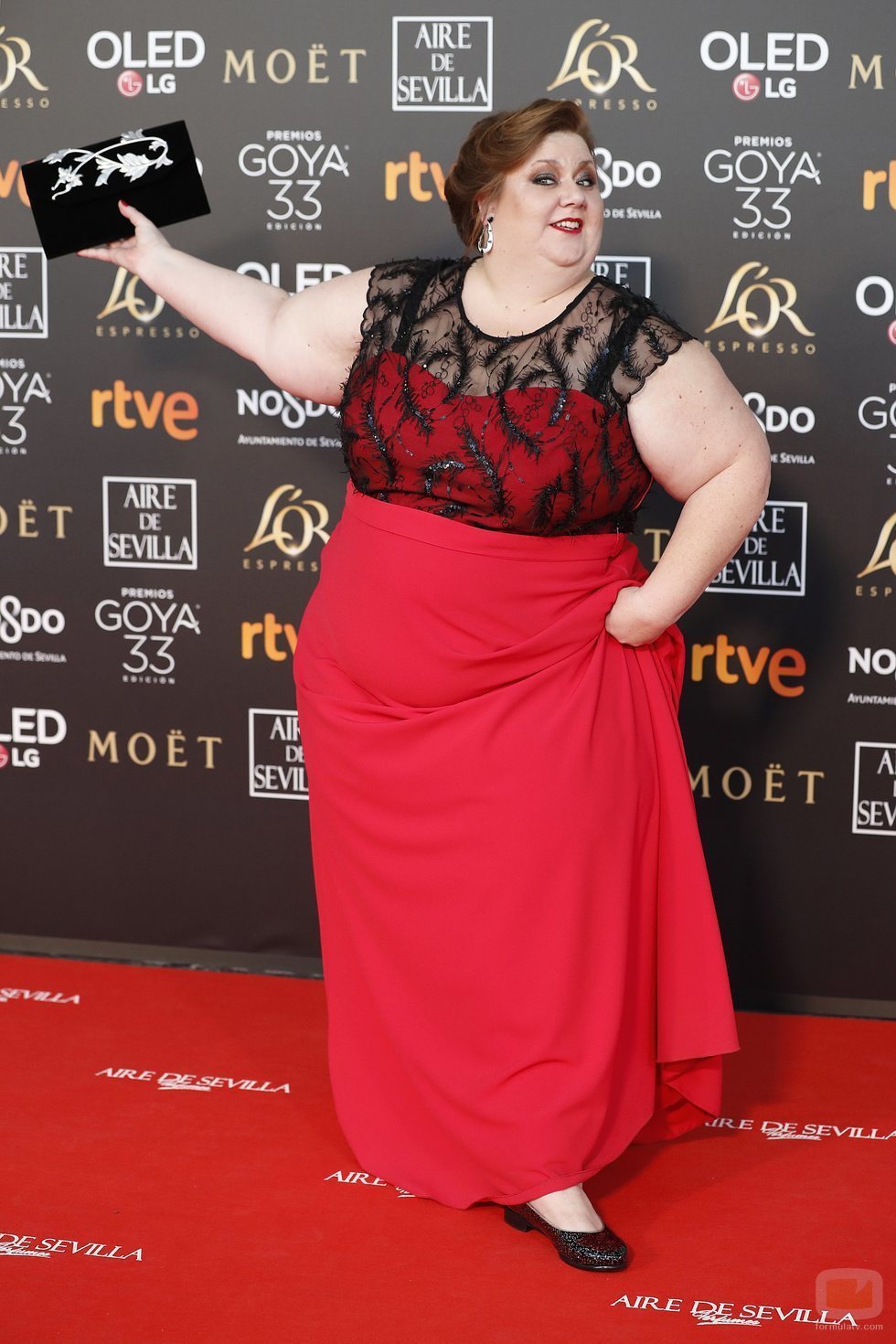 Itziar Castro en la alfombra roja de los Premios Goya 2019