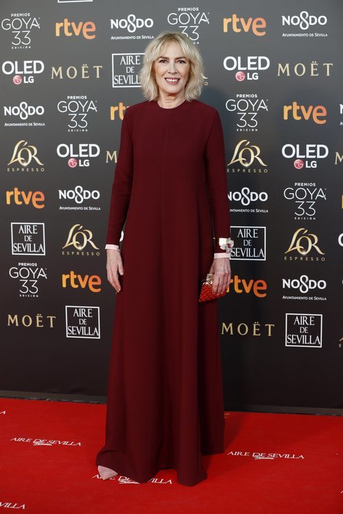 Susi Sánchez en la alfombra roja de los Premios Goya 2019