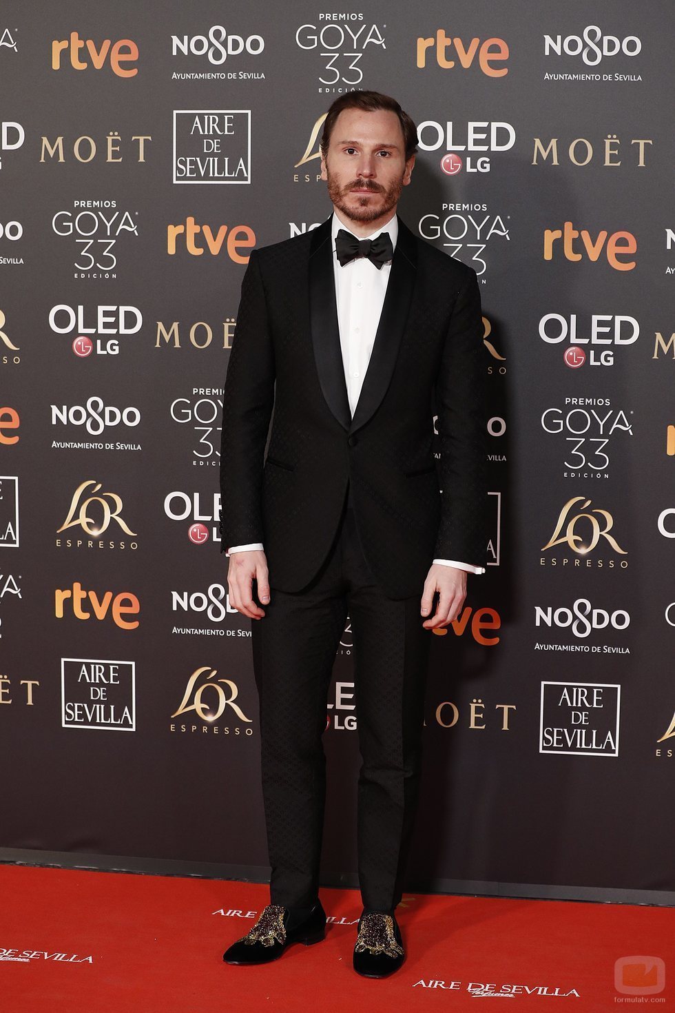 Rubén Ochandiano en la alfombra roja de los Premios Goya 2019 