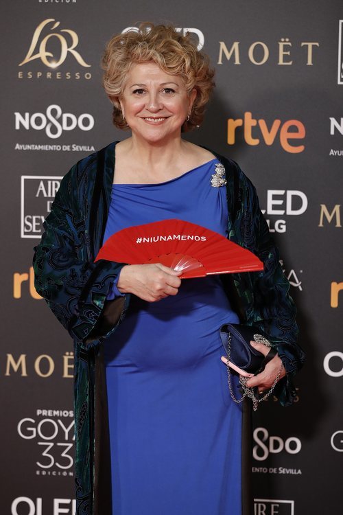 Esther García en la alfombra roja de los Premios Goya 2019