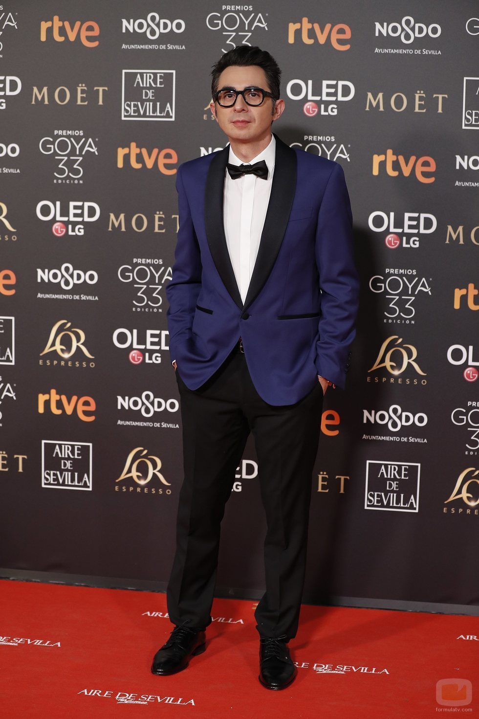 Berto Romero en la alfombra roja de los Premios Goya 2019