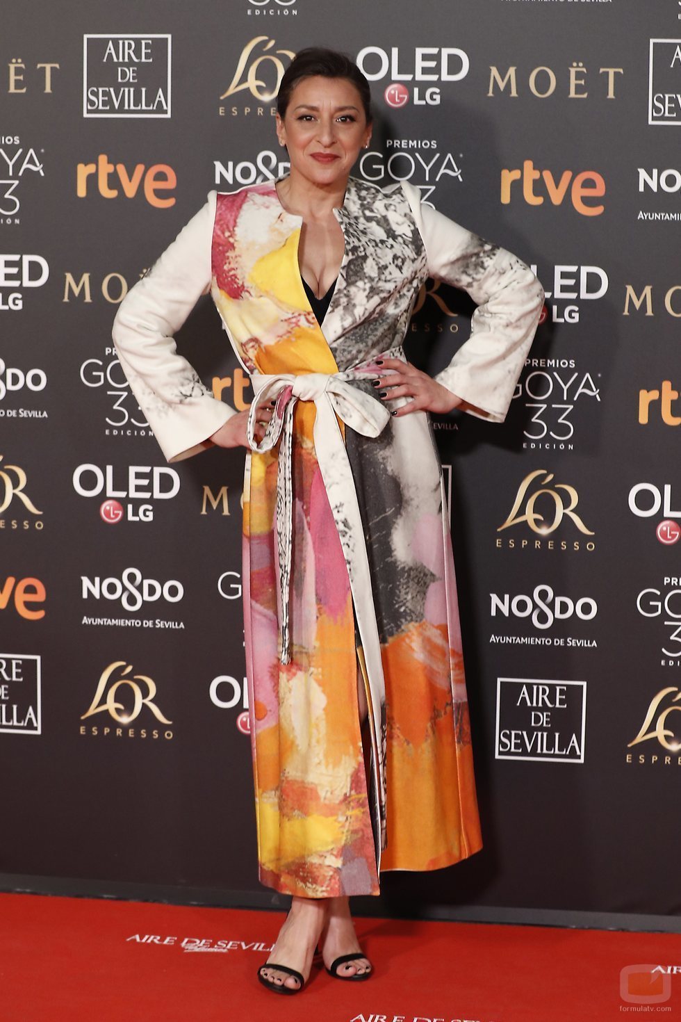 Mariola Fuentes en la alfombra roja de los Premios Goya 2019
