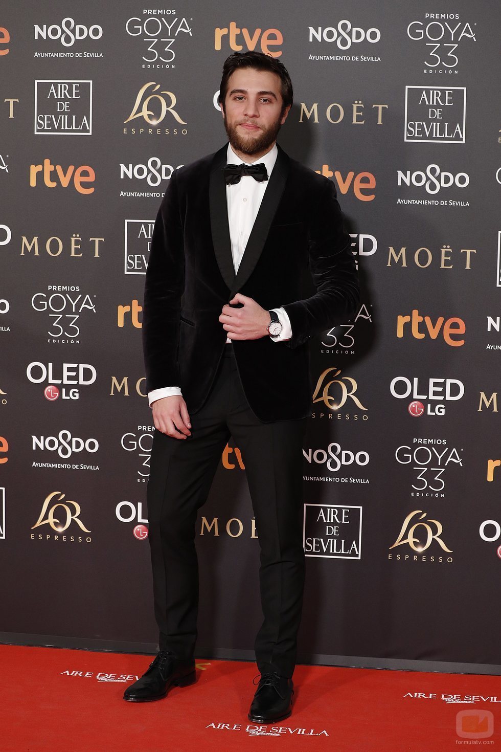 Pol Monen en la alfombra roja de los Premios Goya 2019