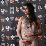 Sara Sálamo posando en la alfombra roja de los Premios Goya 2019
