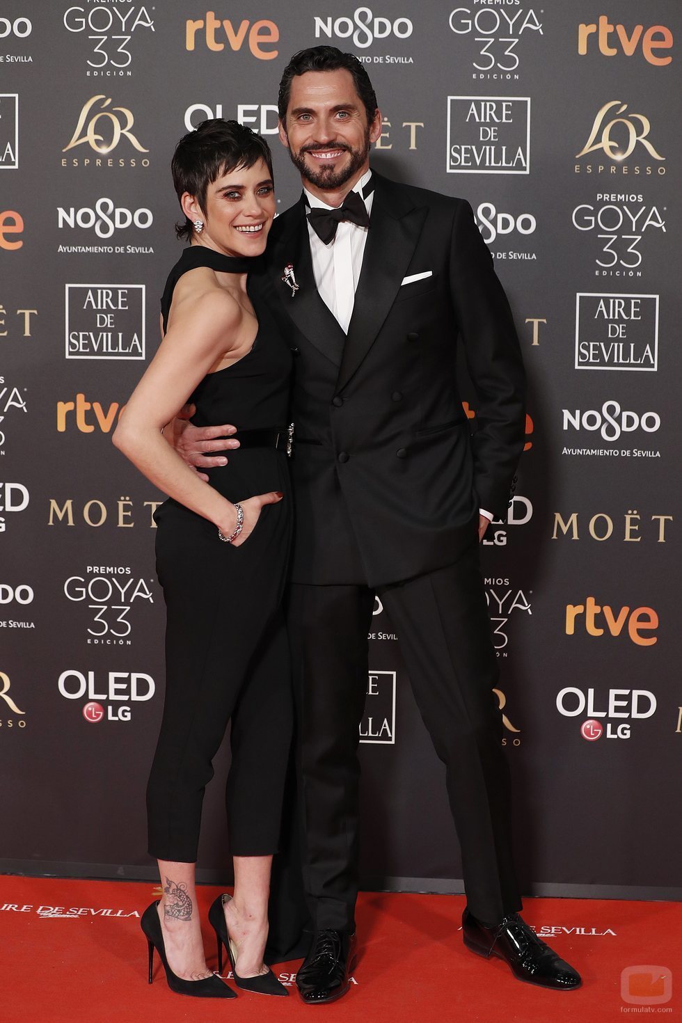 Paco León y María León en la alfombra roja de los Premios Goya 2019