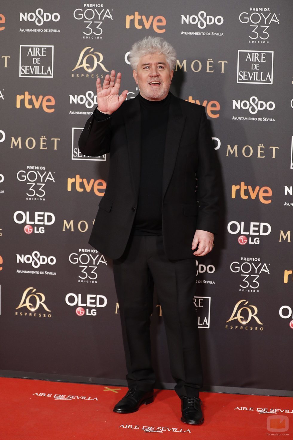 Pedro Almodóvar en la alfombra de los Premios Goya 2019