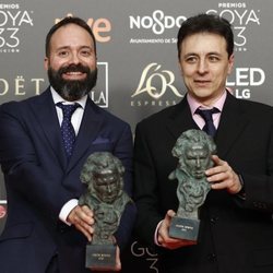 Roberto Fernández y Alfonso Raposo con su Goya 2019 a Mejor sonido por "El reino"