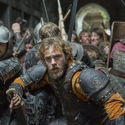 El rey Athelwulf batallando en la quinta temporada de 'Vikings'