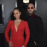 Alicia Keys y Swizz Beatz posan en la alfombra roja de los Premios Grammy 2019