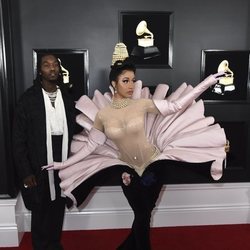 Cardi B y Offset, en la alfombra roja de los Premios Grammy 2019