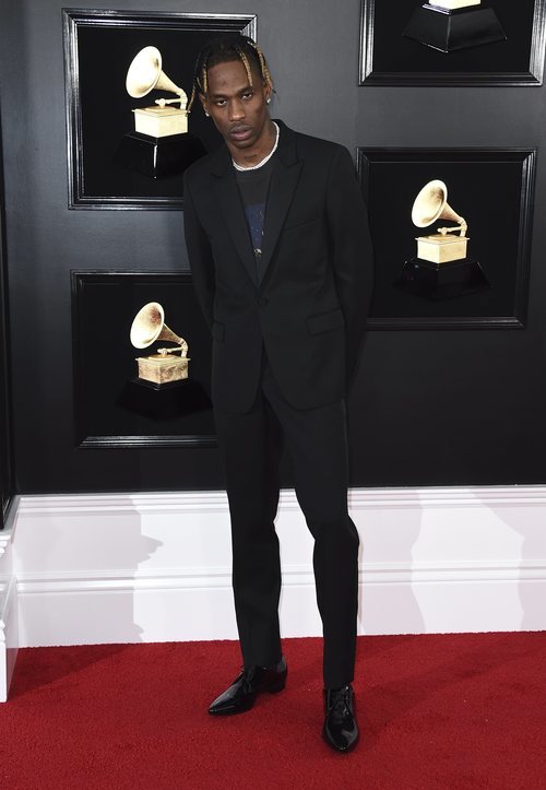 Travis Scott, en la alfombra roja de los Premios Grammy 2019