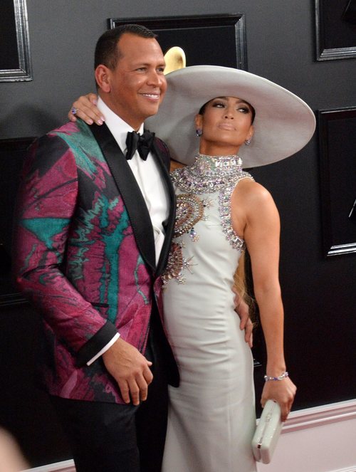 Jennifer Lopez y Alex Rodríguez, en la alfombra roja de los Premios Grammy 2019