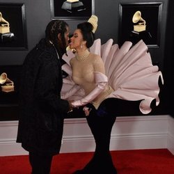 Cardi B y Offset en la alfombra roja de los Premios Grammy 2019