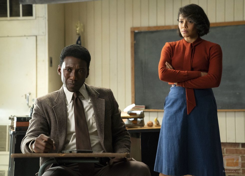 La pareja formada por Mahershala Ali y Carmen Ejogo en la tercera temporada de 'True Detective'