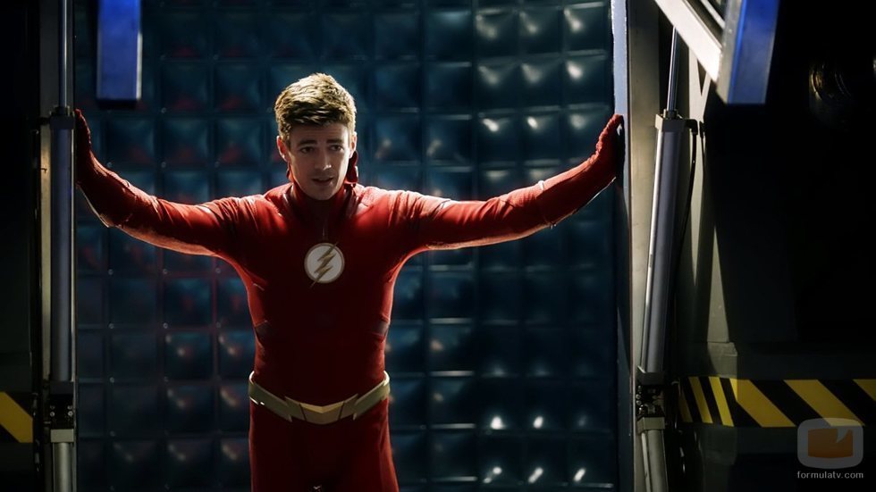 El actor Grant Gustin en su papel de superhéroe de 'The Flash' en su quinta temporada
