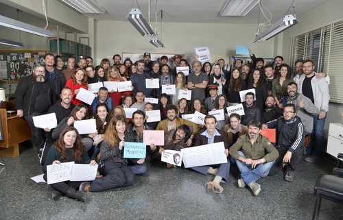 El equipo de 'Brigada Costa del Sol' celebra el fin de rodaje
