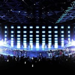 El escenario de Eurovisión 2019, totalmente transformado sin sus elementos principales