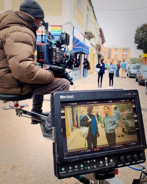 Carmen Climent y Aina Quiñones graban una secuencia de la temporada 20 de 'Cuéntame cómo pasó'