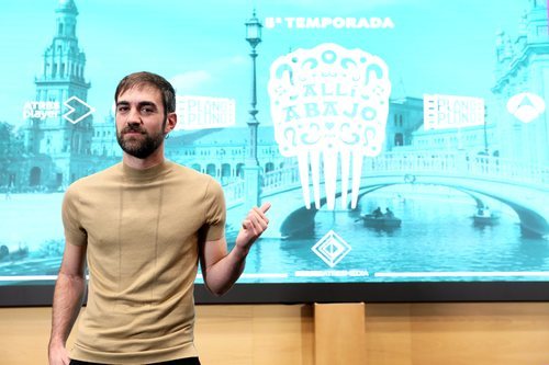 Jon Plazaola en la presentación de la quinta temporada de 'Allí Abajo'