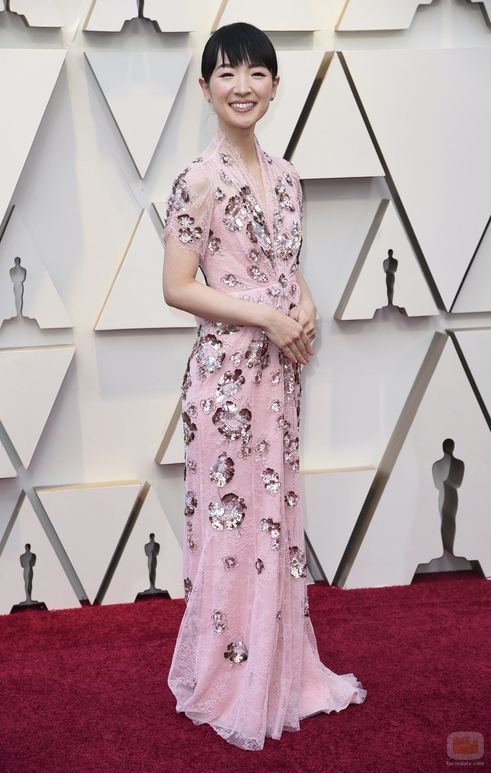 Marie Kondo en la alfombra roja de los Oscar 2019