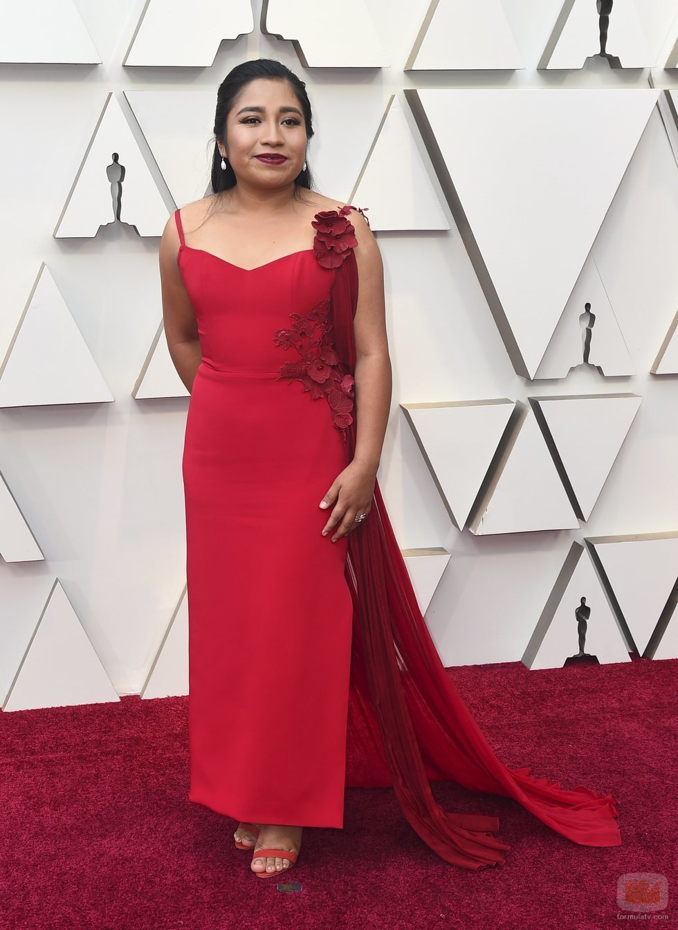 Nancy García en la alfombra roja de los Oscar 2019