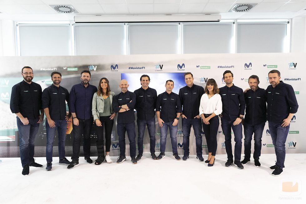 El equipo de Movistar F1 posa en la presentación de la temporada 2019 de Fórmula 1