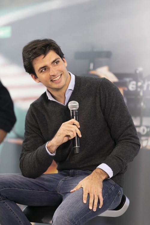 El piloto Carlos Sainz en la presentación de la temporada 2019 de Fórmula 1 en Movistar F1