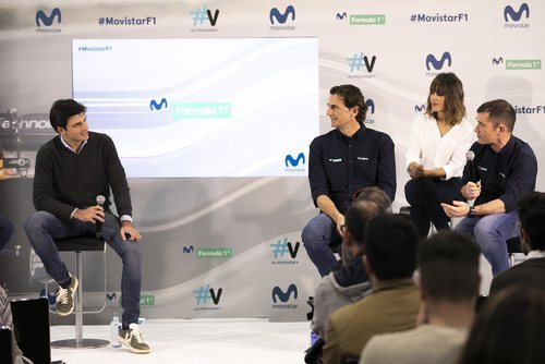 El equipo de Movistar F1 durante la rueda de prensa de la temporada 2019 de la Fórmula 1