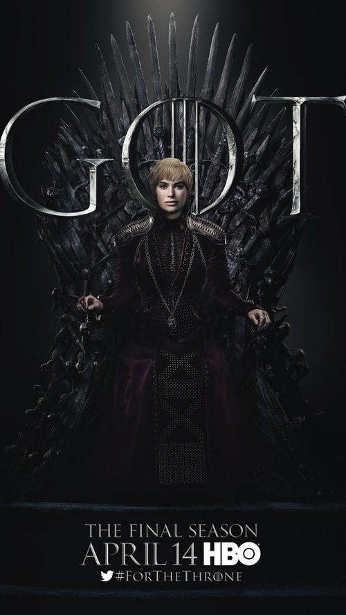 Póster individual de Cersei Lannister para la octava temporada de 'Juego de Tronos'