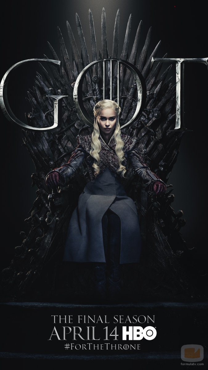 Póster individual de Daenerys Targaryen para la octava temporada de 'Juego de tronos'