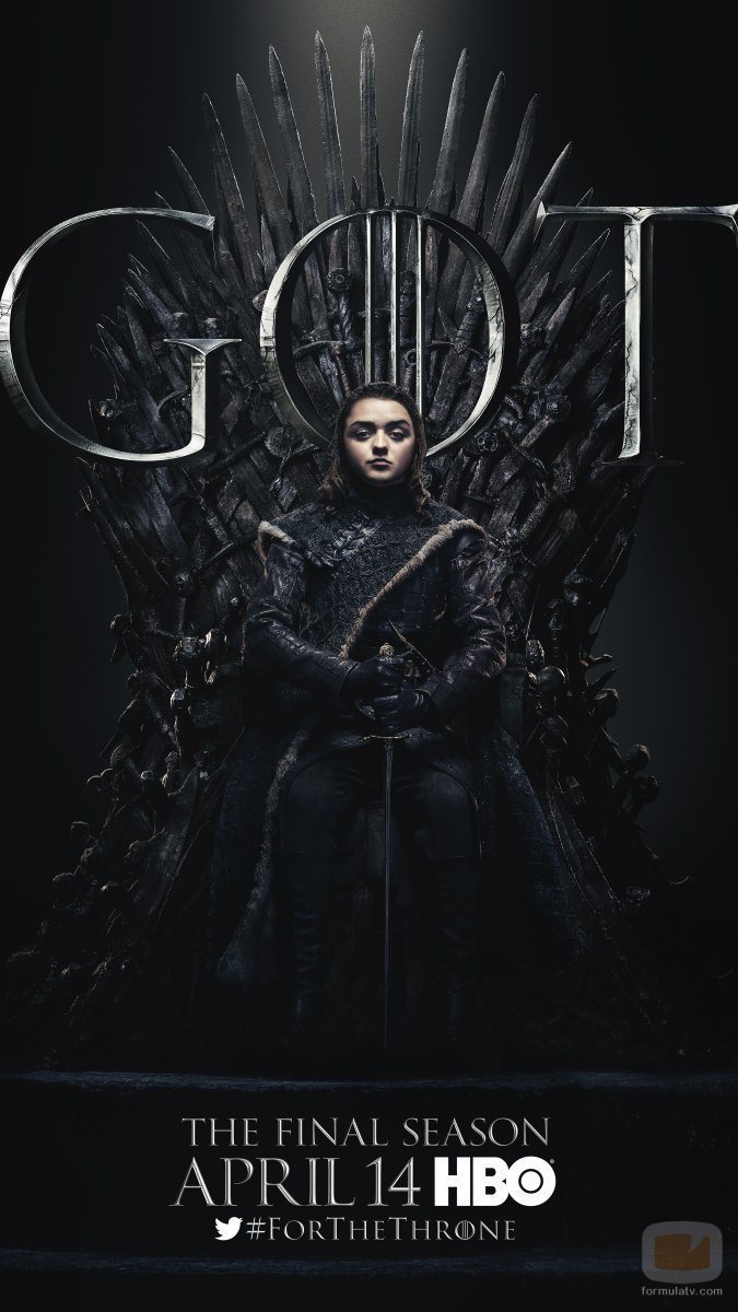 Póster individual de Arya Stark para la octava temporada de 'Juego de Tronos'